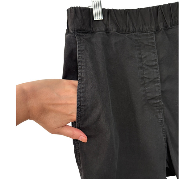 Nili Lotan XS Slouchy Elastic Waist LINEN Luna Pant Crop Black Drop Crotch 0 2 - Picture 9 of 9